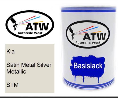 Kia, Satin Metal Silver Metallic, STM: 500ml Lackdose, von ATW Autoteile West.